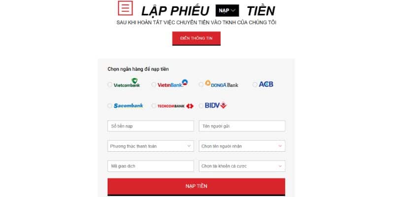 Hướng dẫn nạp tiền 388bet